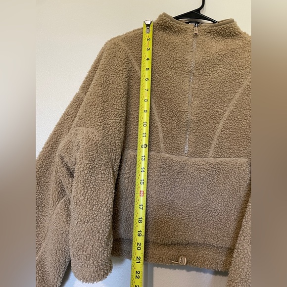 Bailey/44 Tan Teddy Half-Zip Oversized Sherpa Pullover - Picture 6 of 7